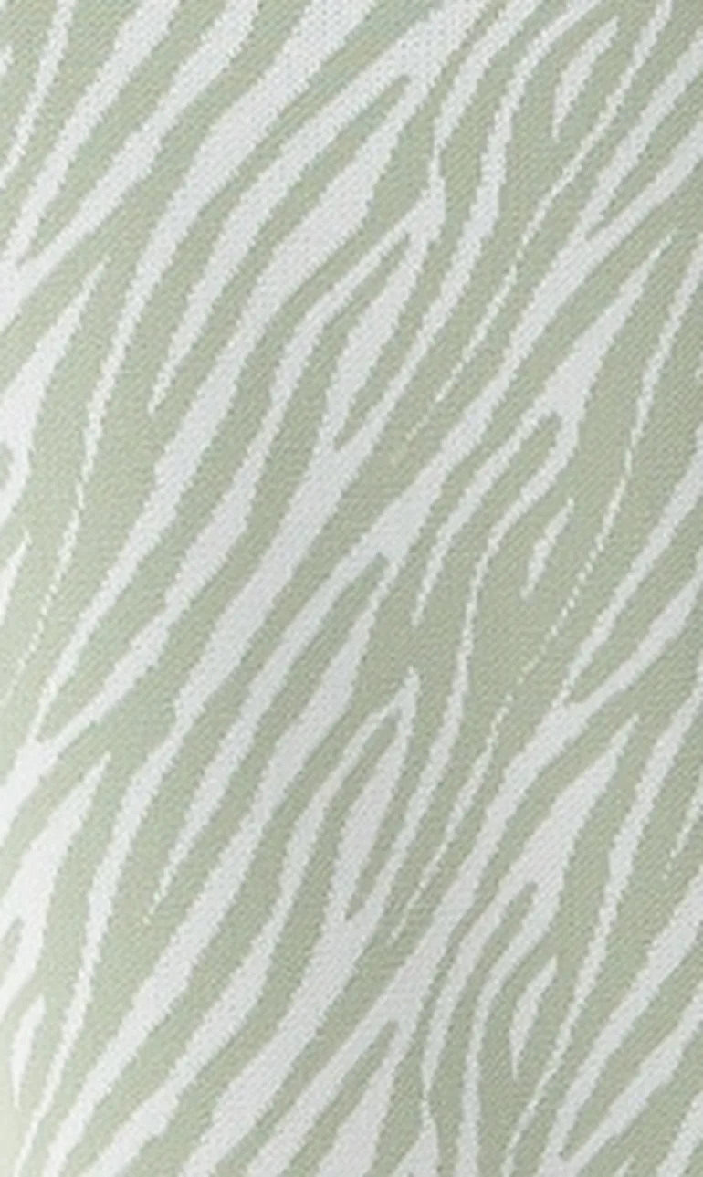 Women's Midi Dress in Sage Green with White Zebra Print . Liquorish  Multicolour : Party Dresses : VogaCloset Oman