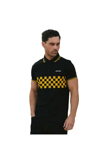 تيشيرت بولو قطن لامبريتا أسود
