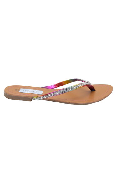 Lemonade Crystal Sparkle Flip Flops Rainbow