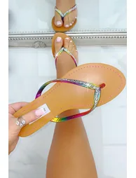 Lemonade Crystal Sparkle Flip Flops Rainbow - 12