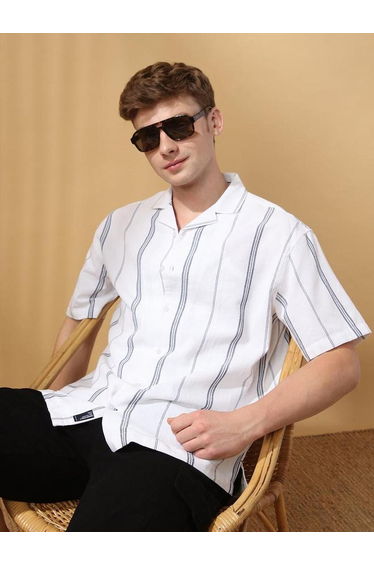 Men Striped Relaxed Fit Casual Shirt
