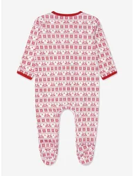 Baby Fair Isle Babygrow in Red - 1