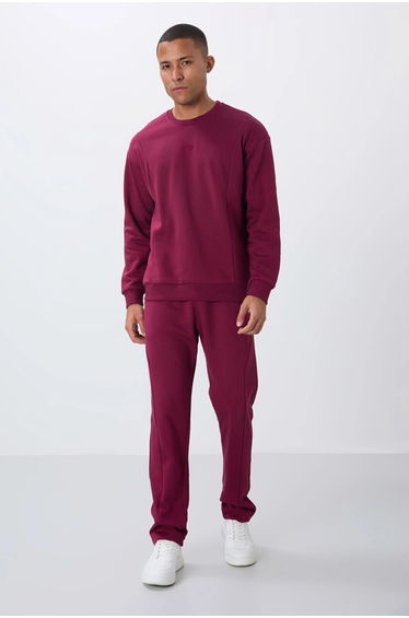TOMMY Men's Cotton-Polyester Fleece Sweatshirt And Pants Set