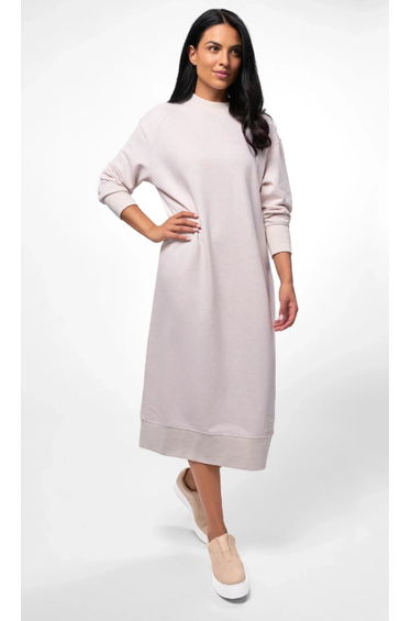 Sweatshirt Dress - SEASONAL WHITE MELANGE