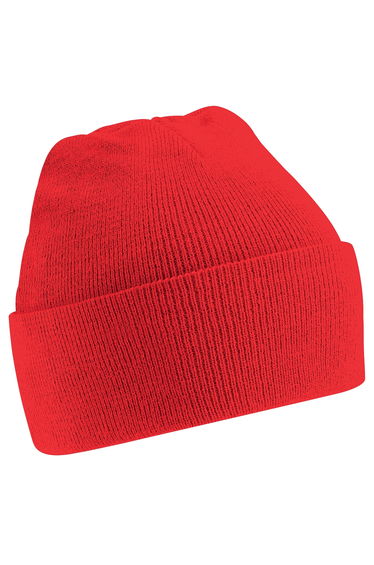 Beechfield Soft Feel Knitted Winter Hat - Bright Red