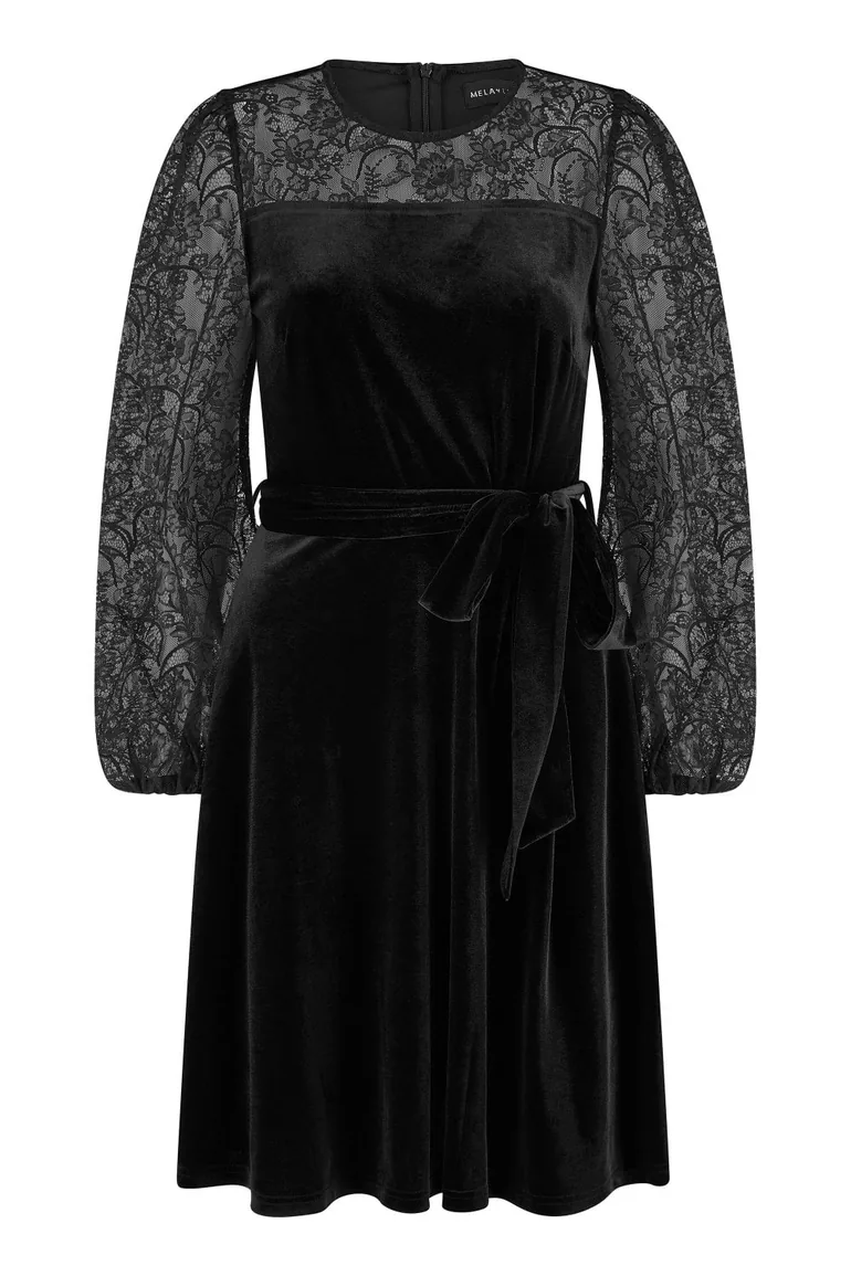 black velvet skater dress Dark In Love