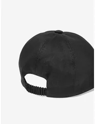 Kids Embroidered Logo Cap in Black - 2