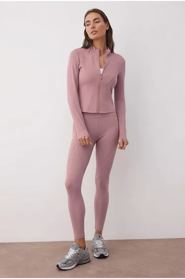 Rose dust diver/scuba knitted sports jacket