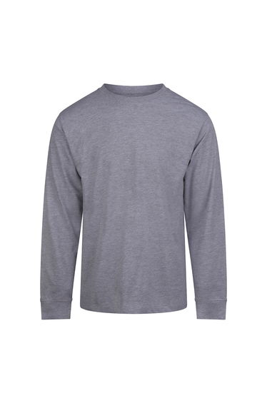 Awdis Mens Long-Sleeved T-Shirt - Heather Grey