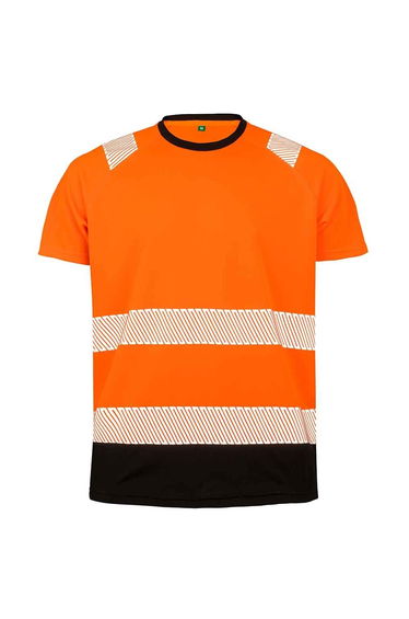 Result Genuine Recycled Mens Safety T-Shirt - Fluorescent Orange