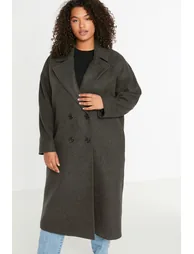 Plus Size Coat - Black - Basic - 2