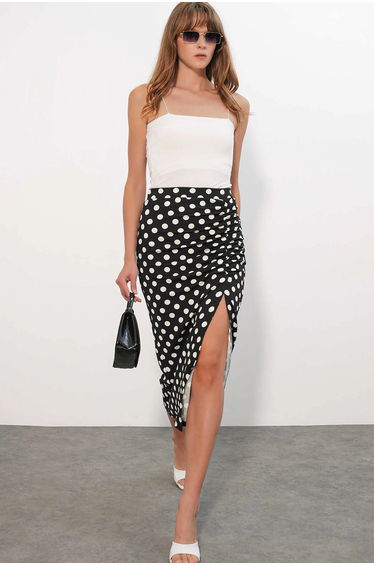 BDART High Waist Polka Dot Midi Skirt
