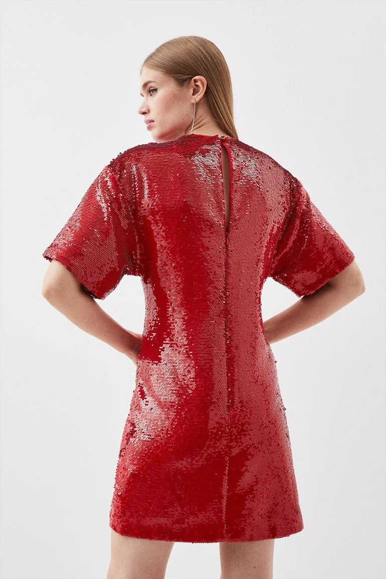 Sequin Woven Mini Dress - 2