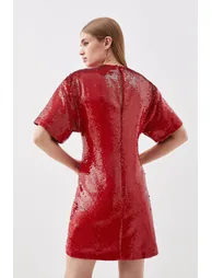 Sequin Woven Mini Dress - 2