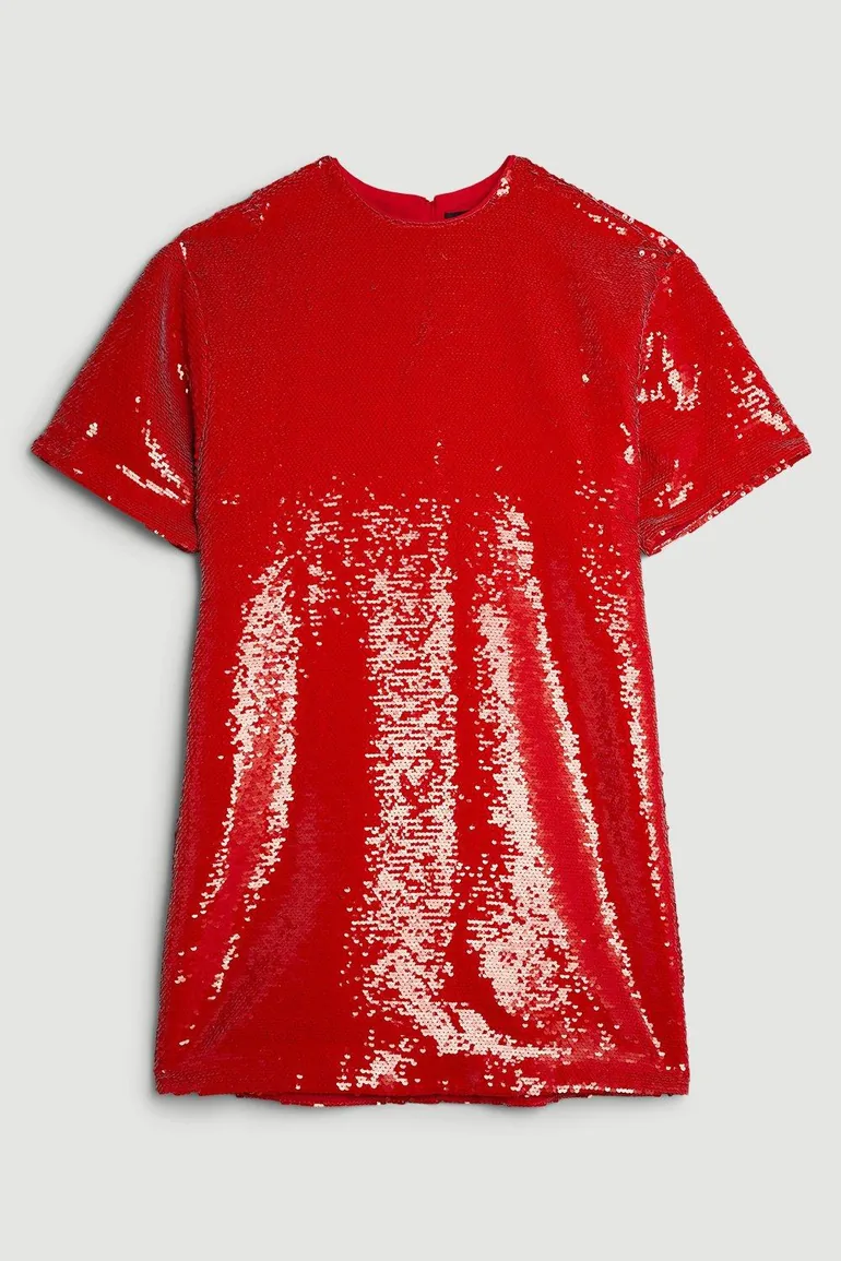 Sequin Woven Mini Dress - 3