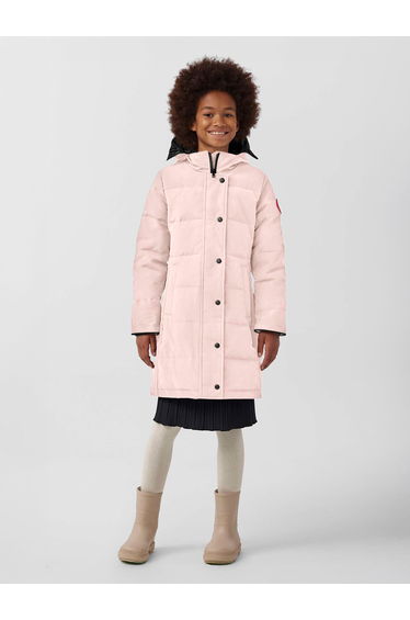 Canada Goose Girls Down Padded Juniper Parka Coat in Pink
