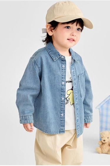 Boys' Denim Shirt With Chest Pocket