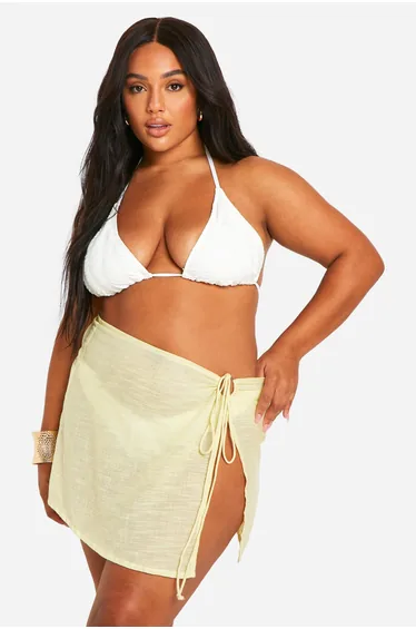 Plus Ring Detail Mini Beach Skirt