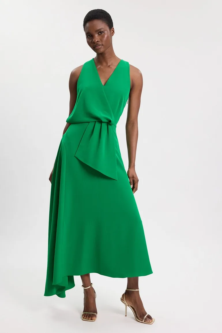 Soft Tailored Colour Block Detail Dress