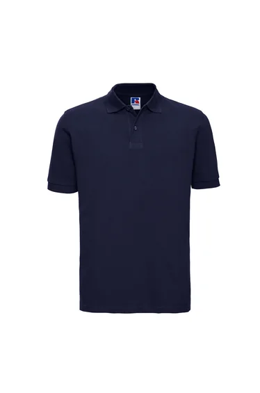 Russell Mens Cotton Short Sleeve Polo Shirt - French Navy