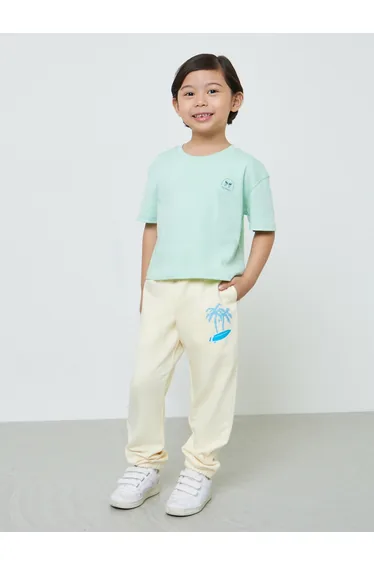 Boys Graphic Print Joggers with Side Pocket