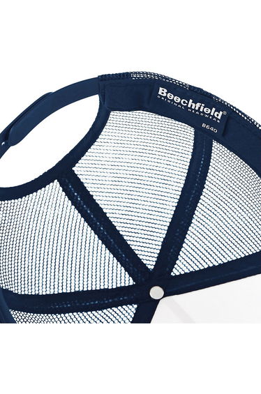 Beechfield Mens Half Mesh Trucker Cap / Headwear - French Navy/French Navy