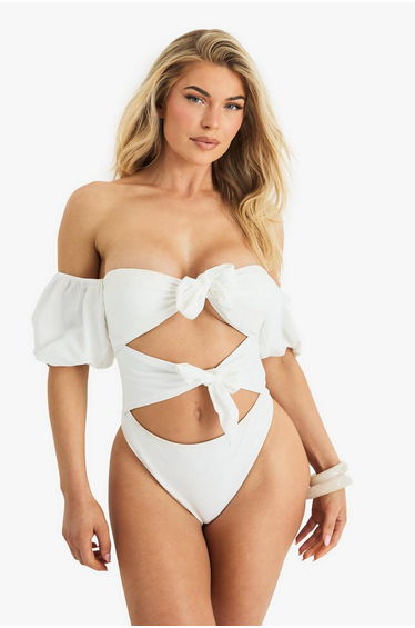 Premium Bridal Tie Front Swimsuit