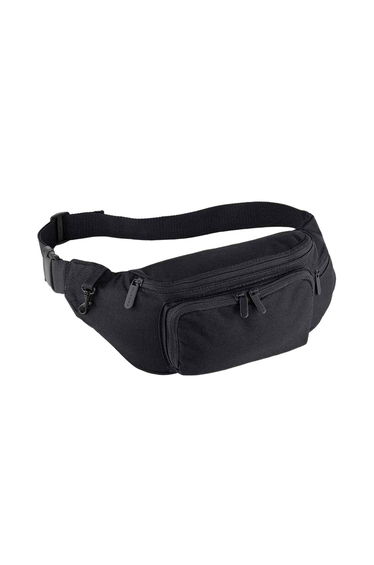 Quadra Plain Waist Bag - Black