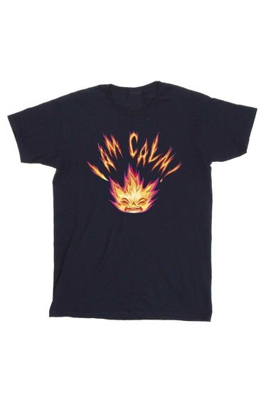 Elemental Girls I Am Calm Cotton T-Shirt - Navy Blue
