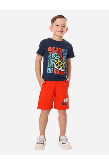 Boys Slogan T-Shirt and Shorts Set