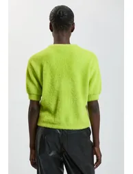 Petite Luxury Fluffy Short Sleeve Knit Jumper - 2