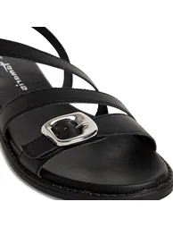 Leather Flat Sandals - 3