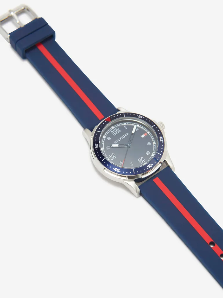 Boys Logo Strap Watch in Navy (34mm) - 5