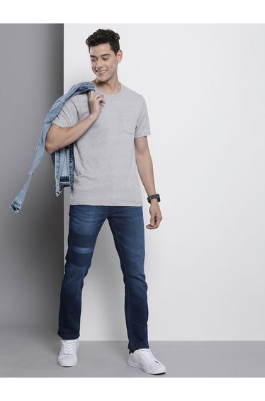 Men Straight Fit Faded Jeans