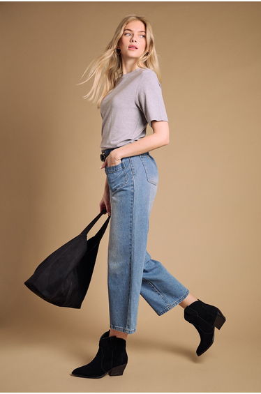 Amber Real Suede Western Ankle Boots