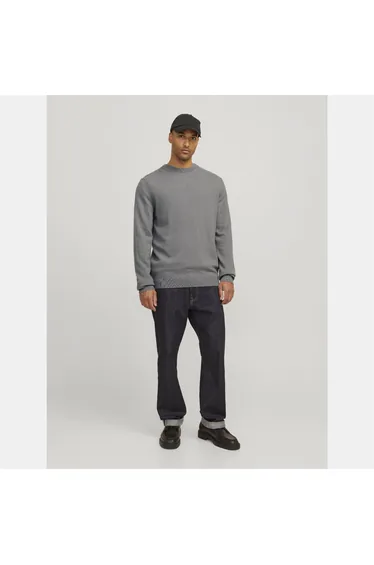 Men's Jack Jones Brooks Crewneck Sweatshirt in Grey