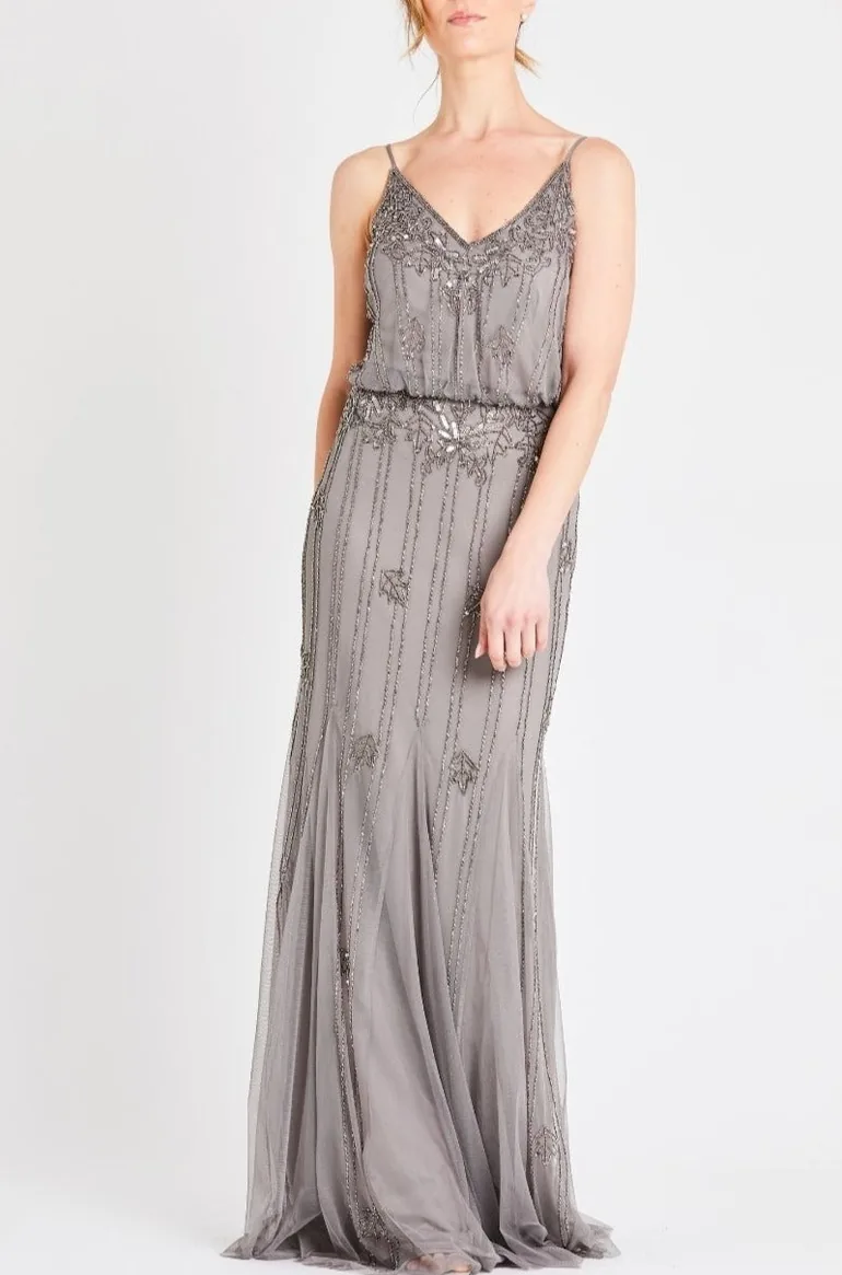 Shop Keeva Grey Bridesmaid Maxi Dress Online in Kuwait