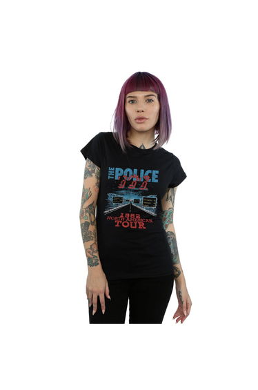 The Police Womens/Ladies North American Tour V2 Cotton T-Shirt - Black
