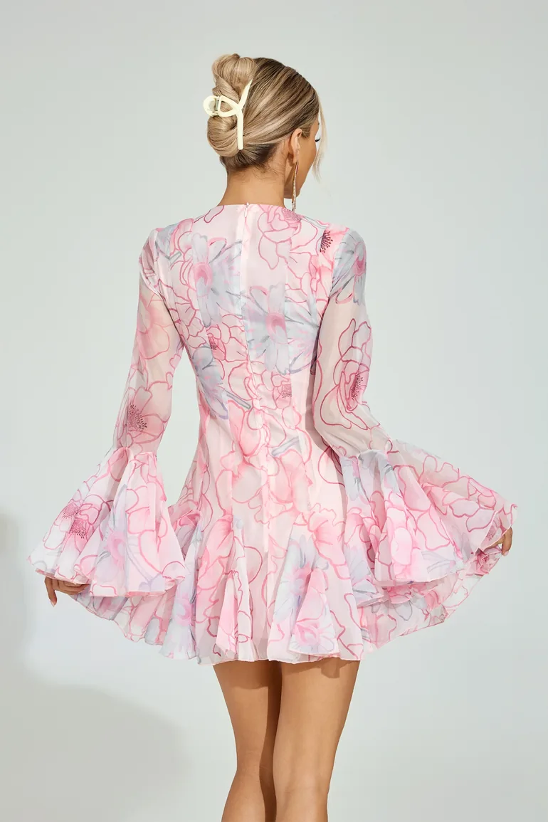 Jackson Floral Organza Mini Dress - 3