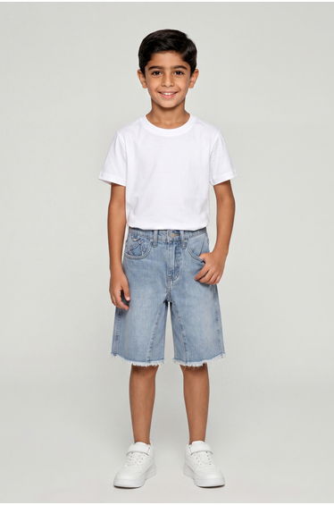 Denim Shorts With Star Patch