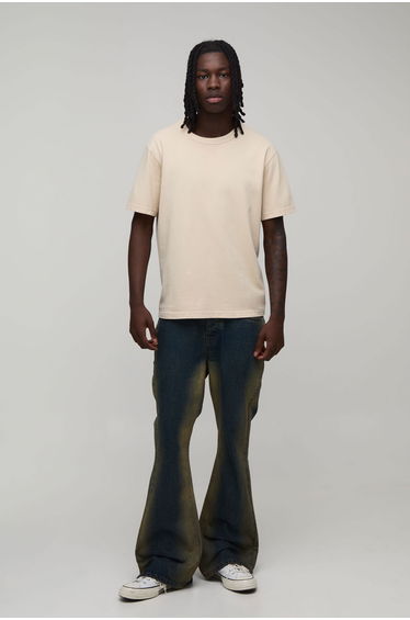 Extreme Flare Tinted Jeans - green
