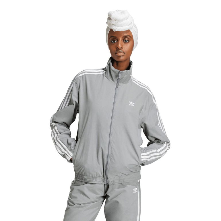 adidas Originals Woven Track Jacket in Grey Adidas Originals