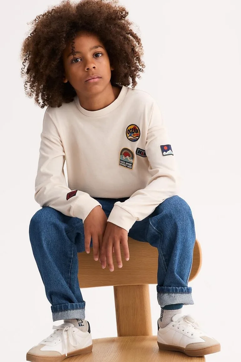 Long Sleeve T-Shirt with Patches
