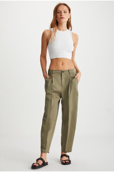 Tızıana Women's Organic Cotton Corded Stretchy Fabric Crop White Blouse