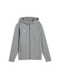 Boy's Puma Juniors TeamFINAL Casuals Hooded Jacket in Grey