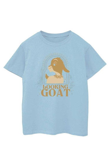 Wish Boys Looking Goat Cotton T-Shirt - Baby Blue