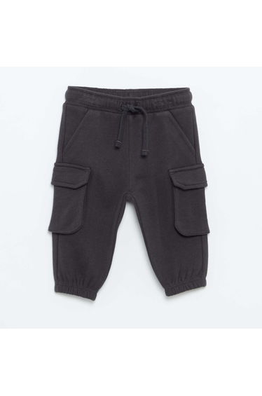 Multi-pocket jogging bottoms BLACK
