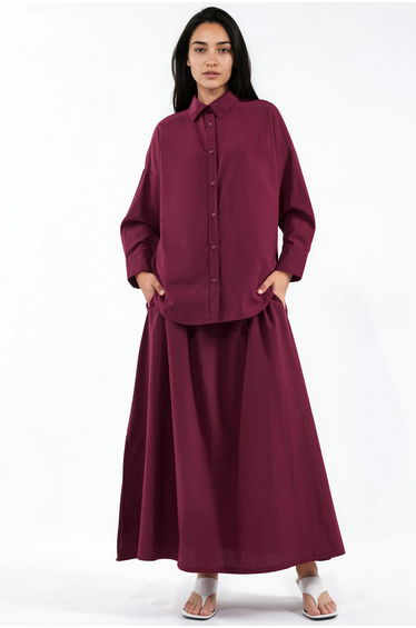 MSN Cotton Viscose Linen Two-Piece Coord