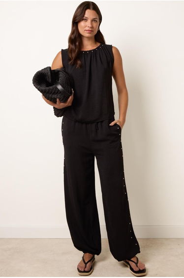 Studded Detailed Balloon Trouser Set