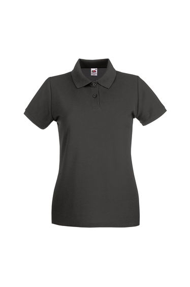 Fruit Of The Loom Ladies Lady-Fit Premium Short Sleeve Polo Shirt - Light Graphite